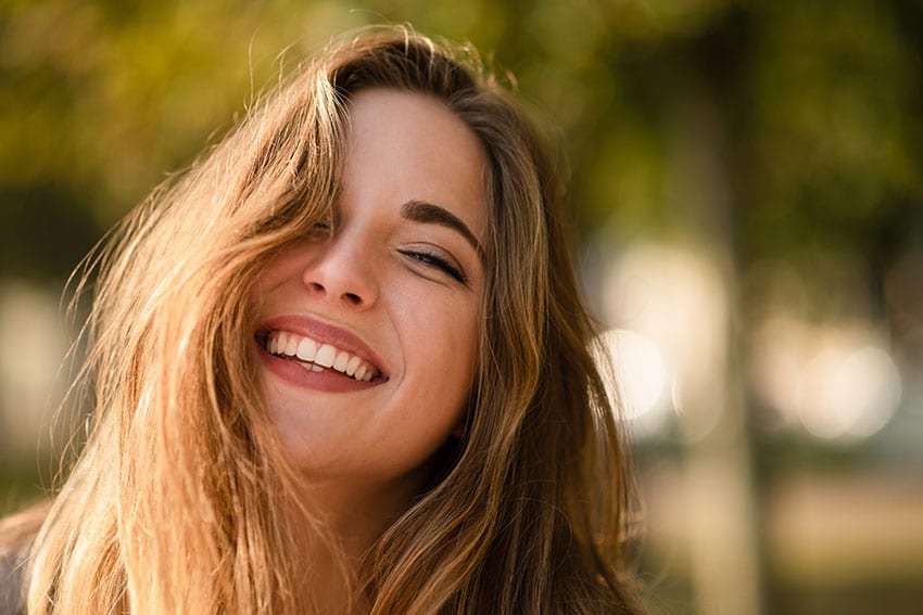 woman showing off her cute smile